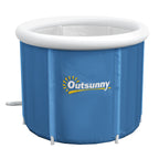 Cold Plunge Tub, Portable Ice Bath Cold Water Therapy Tub with Thermo Lid, for Athletes Recovery, Dark Blue